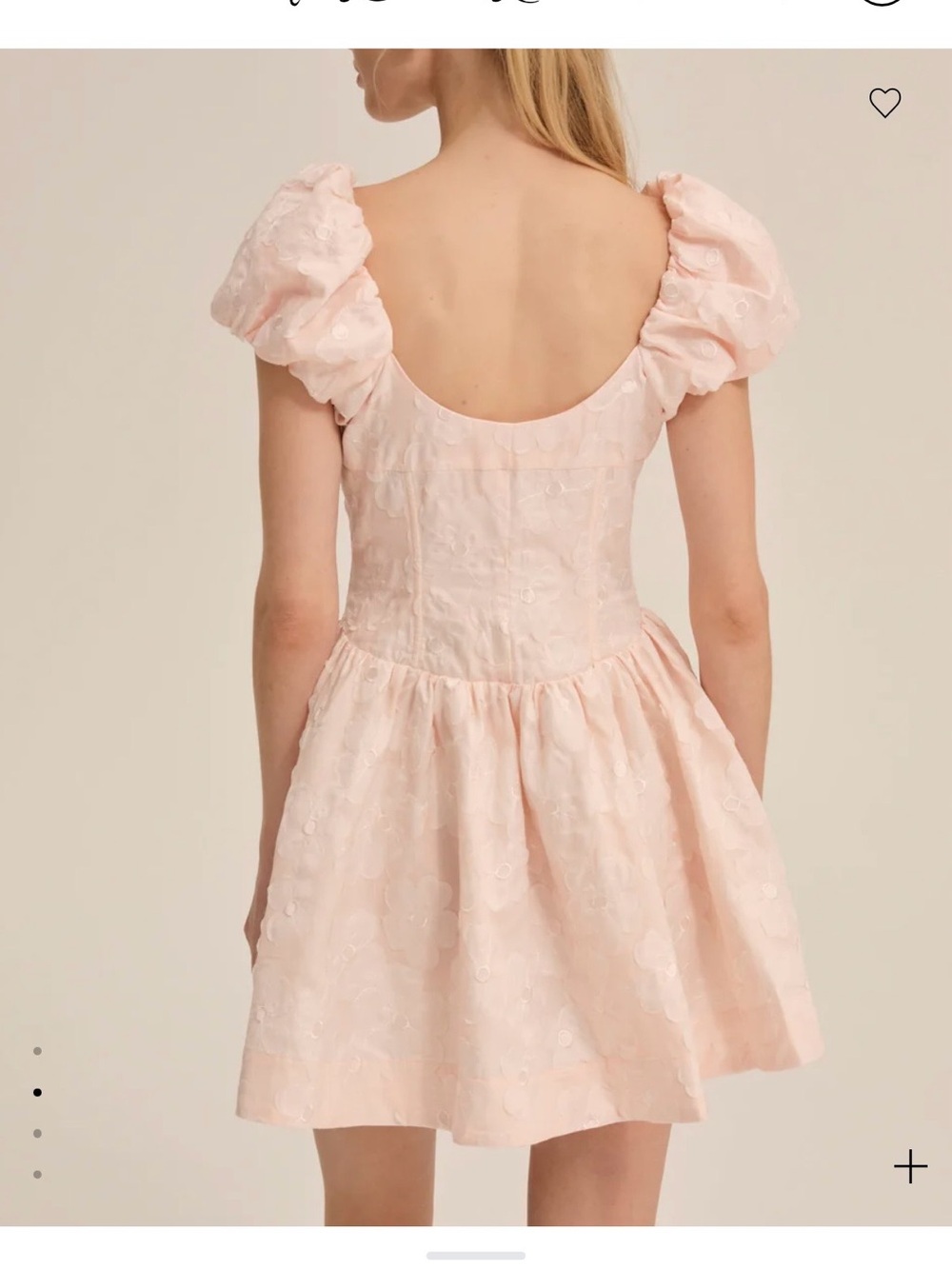 For love&lemons Florence Puff-Sleeve Mini Dress Pink